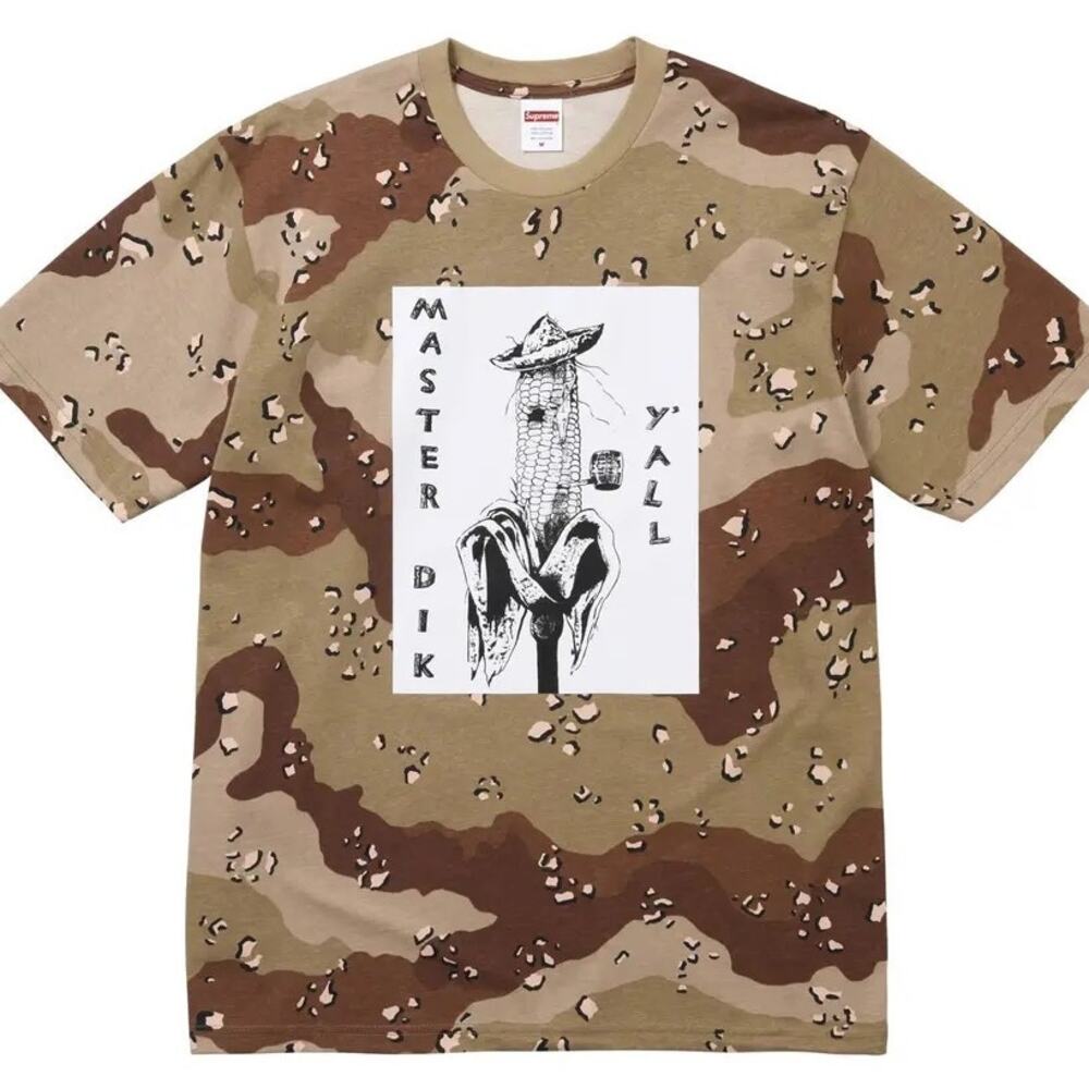 Supreme x Mike Kelley Master Tee Chocolate Chip Camo XXL NWT Boxy Fit